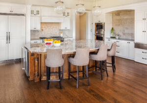 Luxury kitchen with hardwood floor